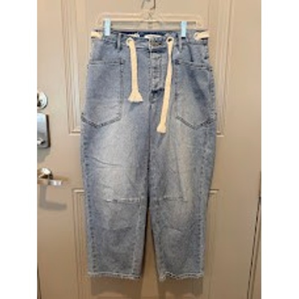 Vigoss Tie Waist Barrel Leg Jeans Size 26